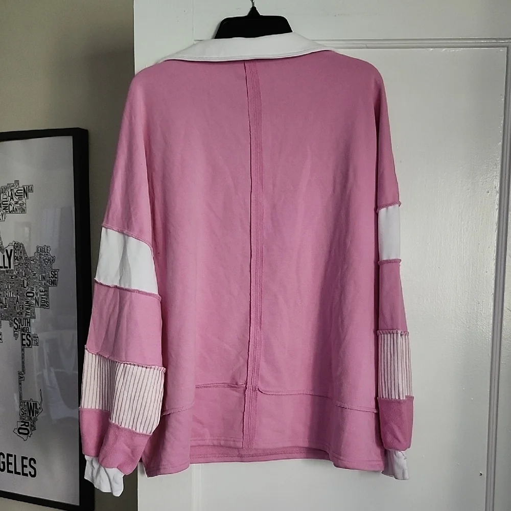 Women's Long Sleeved French Terry Style Sweatshirt - Picture 9 of 11